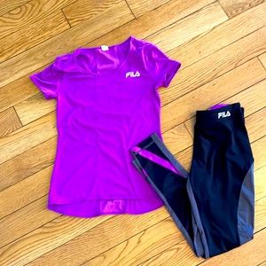 Girls Fila workout outfit